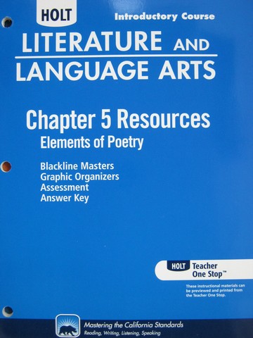 (image for) Literature & Language Arts Introductory Course Chapter 5 (CA)(P)