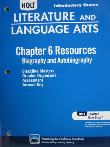 (image for) Literature & Language Arts Introductory Course Chapter 6 (CA)(P)