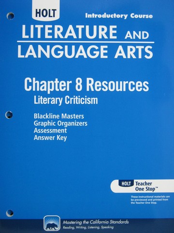 (image for) Literature & Language Arts Introductory Course Chapter 8 (CA)(P)