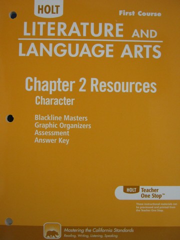 (image for) Literature & Language Arts 1st Course Chapter 2 Resources (CA)(P - Click Image to Close