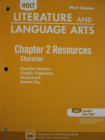 (image for) Literature & Language Arts 1st Course Chapter 2 Resources (CA)(P