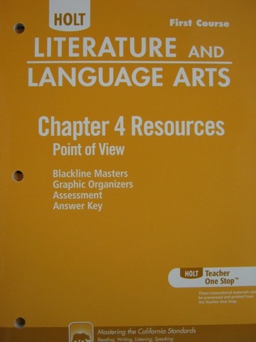 (image for) Literature & Language Arts 1st Course Chapter 4 Resources (CA)(P