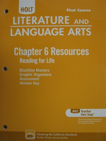 (image for) Literature & Language Arts 1st Course Chapter 6 Resources (CA)(P