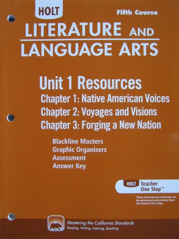 (image for) Literature & Language Arts 5th Course Unit 1 Resources (CA)(P)