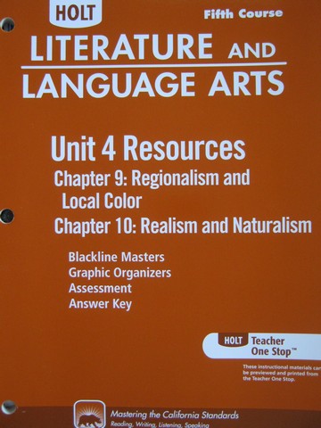(image for) Literature & Language Arts 5th Course Unit 4 Resources (CA)(P)