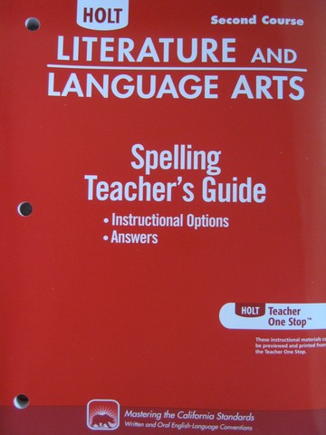 (image for) Literature & Language Arts Spelling TG 2nd Course (CA)(TE)(P)