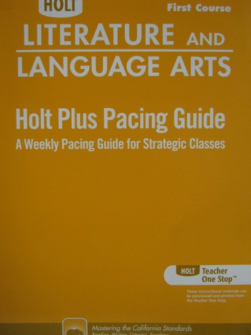 (image for) Literature & Language Arts Plus Pacing Guide 1st Course (CA)(P)