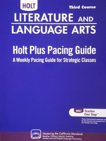 (image for) Literature & Language Arts Plus Pacing Guide 3rd Course (CA)(P)