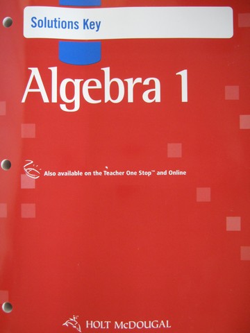 (image for) Algebra 1 Solutions Key (P)