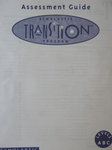 (image for) Scholastic Transition Program A B C Assessment Guide (P)