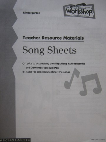 (image for) Early Childhood Workshop K TRM Song Sheets (TE)(P)