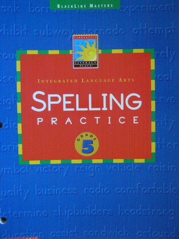 (image for) Literacy Place 5 Spelling Practice BLM (P) - Click Image to Close