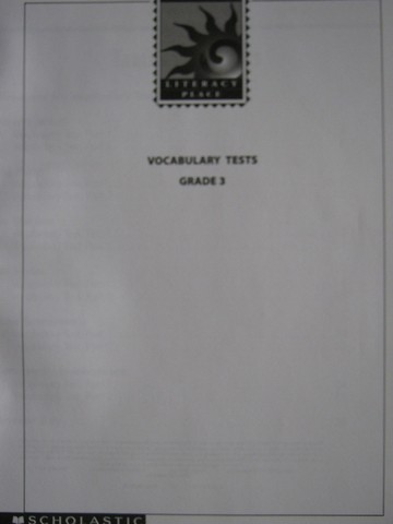 (image for) Literacy Place 3 Vocabulary Tests (P)