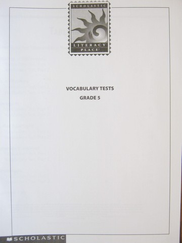 (image for) Literacy Place 5 Vocabulary Tests (P)