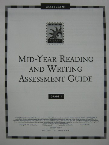 (image for) Literacy Place 1 Mid-Year Reading & Writing Assessment Guide (P)