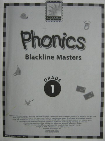 (image for) Literacy Place 1 Phonics Blackline Masters (P)