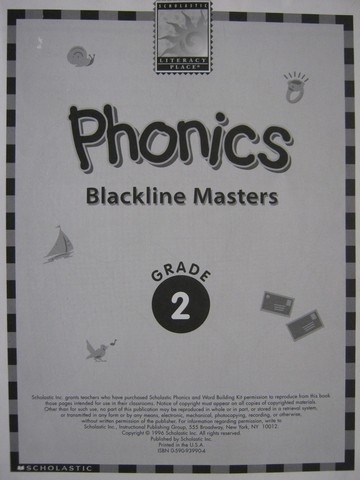 (image for) Literacy Place 2 Phonics Blackline Masters (P)