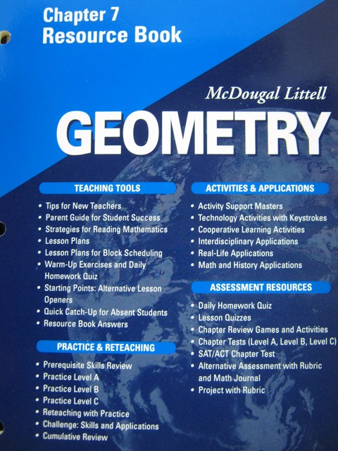 (image for) Geometry Applying Reasoning Measuring Chapter 7 Resource (P)