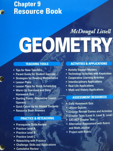 (image for) Geometry Applying Reasoning Measuring Chapter 9 Resource (P)