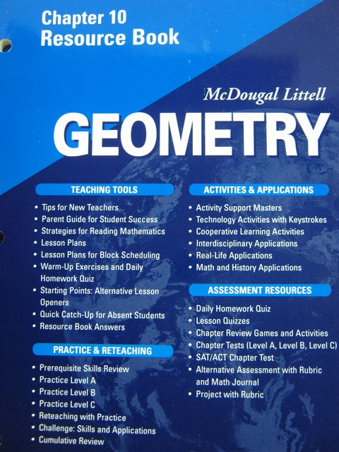 (image for) Geometry Applying Reasoning Measuring Chapter 10 Resource (P)