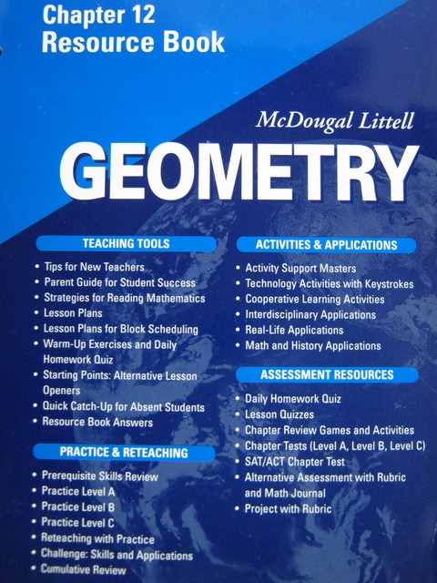 (image for) Geometry Applying Reasoning Measuring Chapter 12 Resource (P)