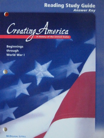 (image for) Creating America Reading Study Guide Answer Key (P)