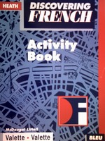 (image for) Discovering French Bleu Activity Book (P) by Valette & Valette