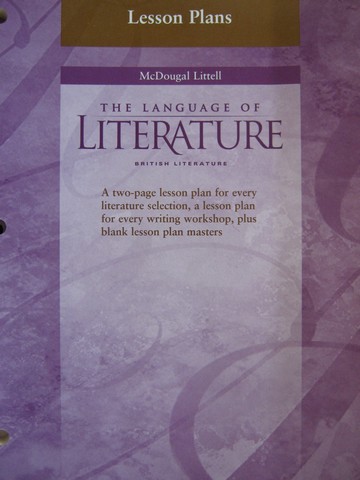 (image for) Language of Literature British Literature Lesson Plans (P)