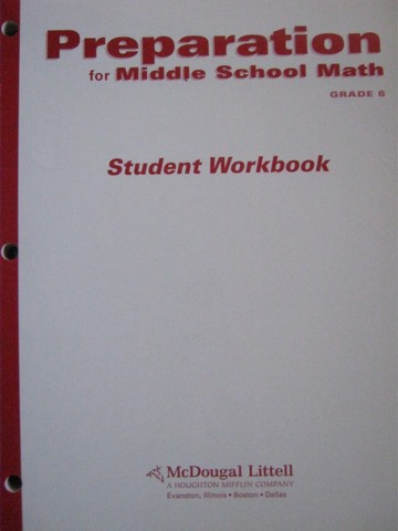 (image for) Preparation for Middle School Math 6 Student Workbook (P)