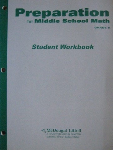 (image for) Preparation for Middle School Math 8 Student Workbook (P)