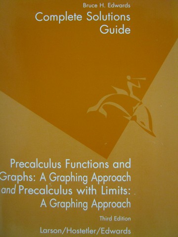 (image for) Precalculus with Limits 3rd Edition Complete Solutions Guide (P) - Click Image to Close