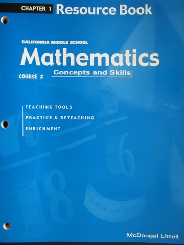 (image for) Mathematics Concepts & Skills Course 2 Chapter 1 (CA)(P)