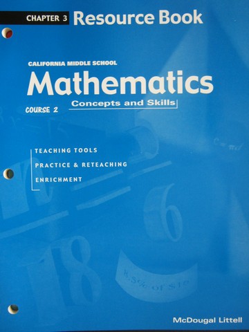 (image for) Mathematics Concepts & Skills Course 2 Chapter 3 (CA)(P)