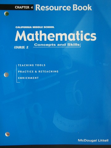 (image for) Mathematics Concepts & Skills Course 2 Chapter 4 (CA)(P)