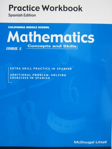 (image for) Mathematics Course 2 Practice Workbook Spanish (CA)(P)