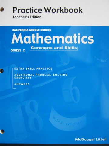 (image for) Mathematics Concepts & Skills Course 2 Practice (CA)(TE)(P)