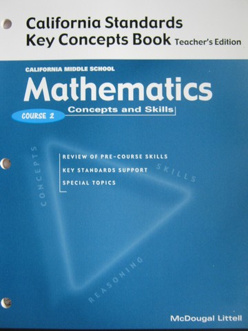 (image for) Mathematics Concepts & Skills Course 2 Key Concepts (CA)(TE)(P)