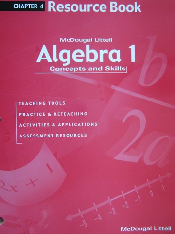 (image for) Algebra 1 Concepts & Skills Chapter 4 Resource Book (P)