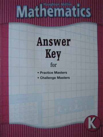 (image for) HM Mathematics K Answer Key (P)