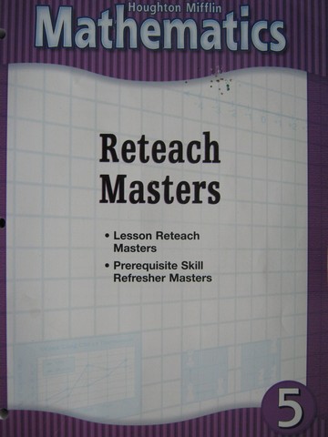 (image for) Mathematics 5 Reteach Masters (P)