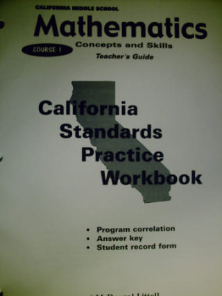 (image for) Mathematics Course 1 Standards Practice Workbook TG (CA)(TE)(P)