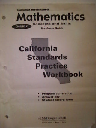 (image for) Mathematics Course 2 Standards Practice Workbook (CA)(TE)(P)