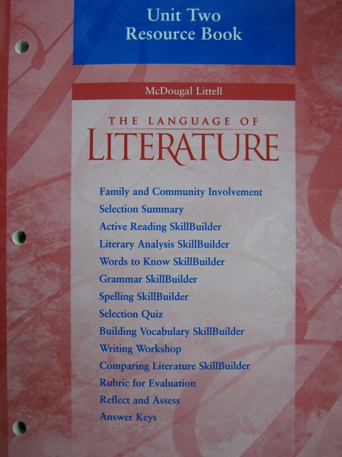 (image for) Language of Literature 7 Unit 2 Resource Book (P)