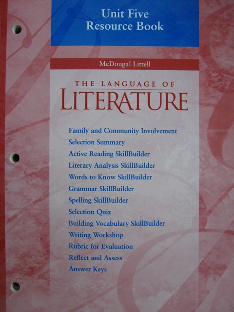 (image for) Language of Literature 7 Unit 5 Resource Book (P)