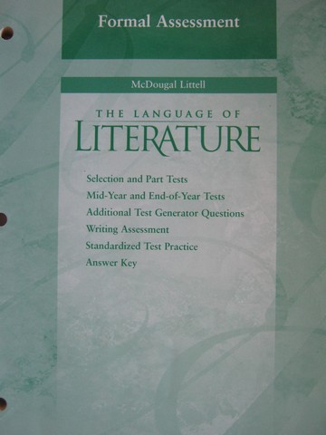 (image for) Language of Literature 8 Formal Assessment (P)