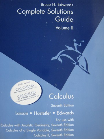 (image for) Calculus 7th Edition Complete Solutions Guide Volume 2 (P)