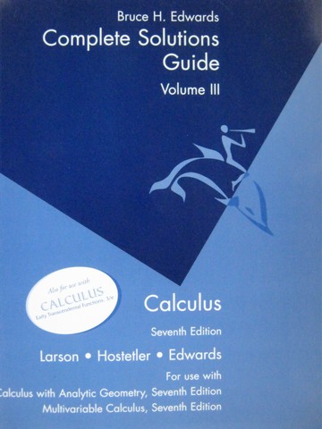 (image for) Calculus 7th Edition Complete Solutions Guide Volume 3 (P)