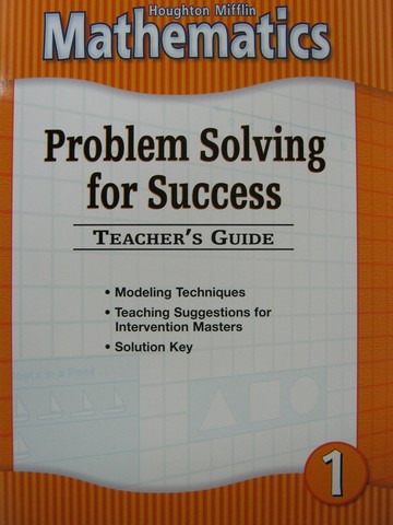 (image for) HM Mathematics 1 Problem Solving for Success TG (TE)(P)
