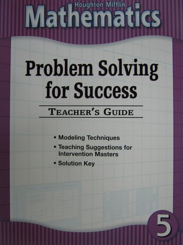 (image for) HM Mathematics 5 Problem Solving for Success TG (TE)(P)