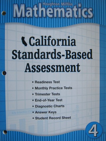 (image for) HM Mathematics 4 California Standards-Based Assessment (CA)(P)